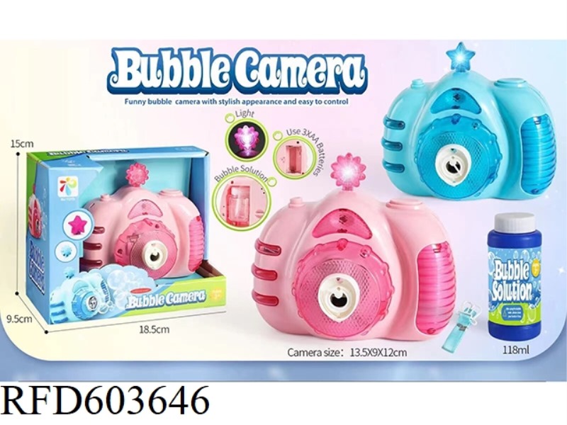 CAMERA BUBBLE MACHINE WITH LIGHTS