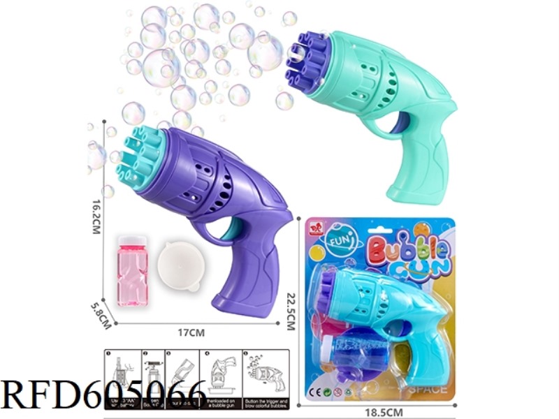 TEN HOLE SPACE ELECTRIC BUBBLE GUN