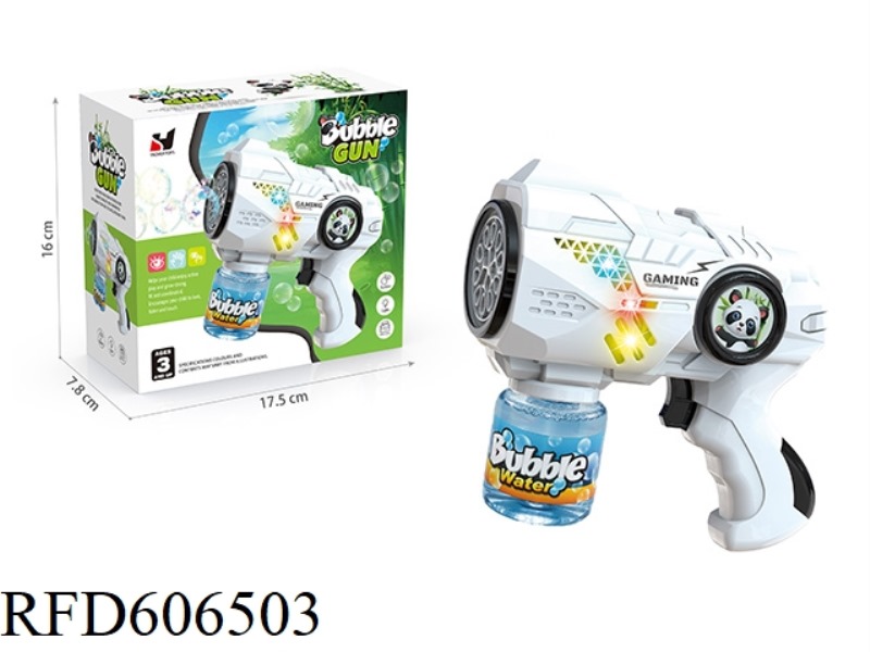 PANDA 15-HOLE ELECTRIC BUBBLE GUN WITH LIGHT