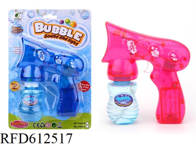 B/O BUBTRANSPARENT SINGLE BOTTLE OF WATER WITH MUSIC LIGHTS, SPACE BUBBLE GUNBLE GUN WITH LIGHT AND