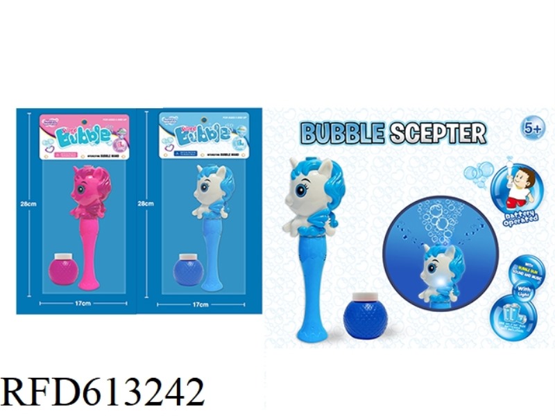 UNICORN LIGHT MUSIC BUBBLE WAND