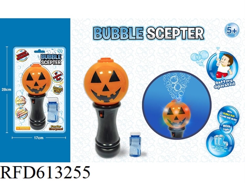 PUMPKIN HEAD BUBBLE WAND