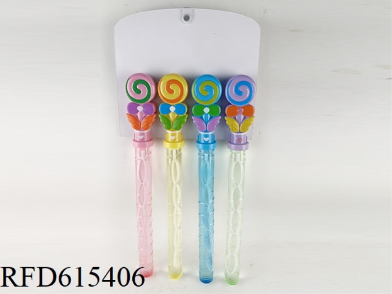 LOLLIPOP BUBBLE BARS (4 PACKS) BLUE, PINK, GREEN, BLUE ASSEMBLED IN ORDER