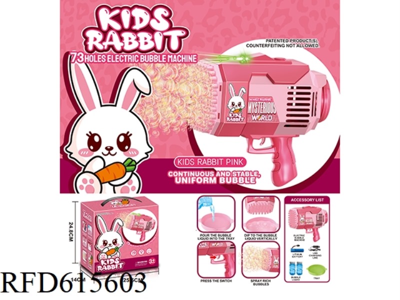 73-HOLE ROCKET RABBIT ELECTRIC MAGIC LIGHT BUBBLE MACHINE