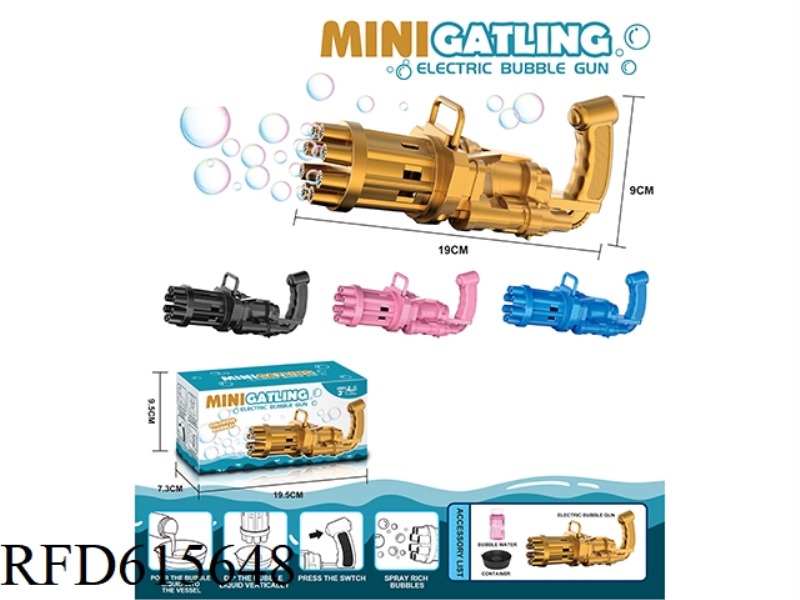8 HOLE GATLING BUBBLE MACHINE
