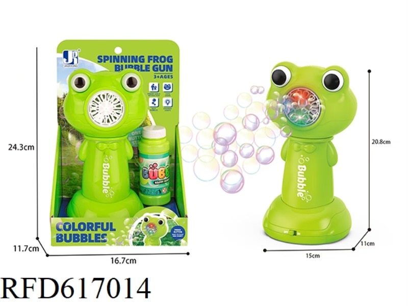 180-DEGREE LIGHT ROTATING FROG BUBBLE MACHINE 100ML