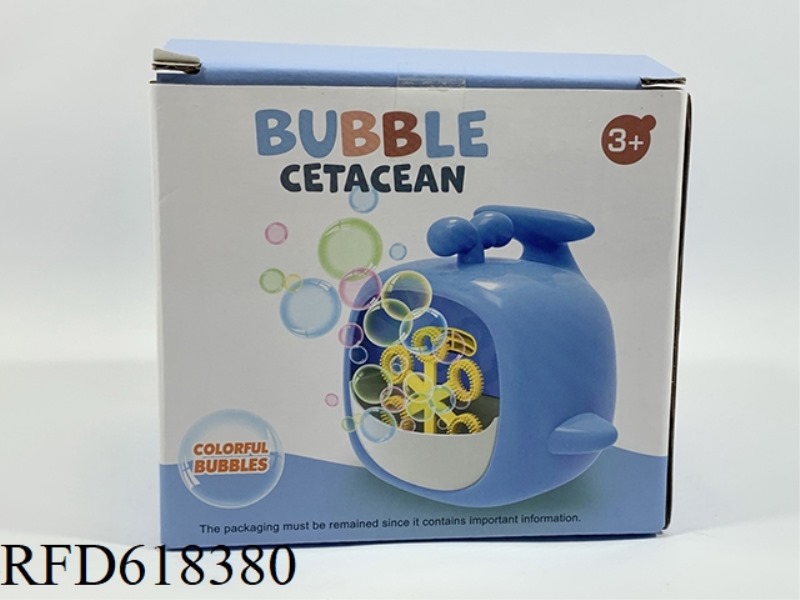 LAMPLESS ELECTRIC WHALE BUBBLE MACHINE
