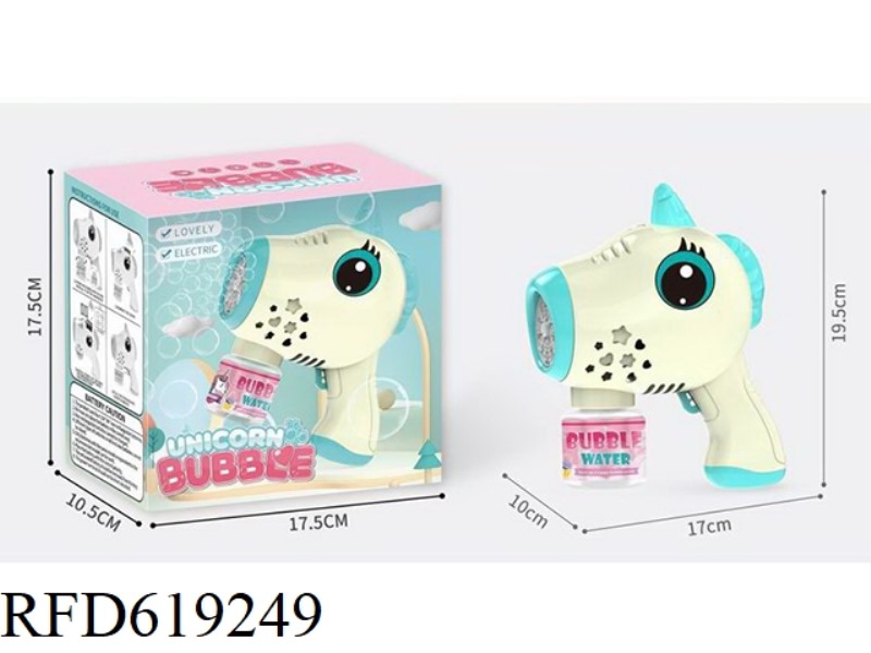 CARTOON UNICORN AUTOMATIC BUBBLE MACHINE (BLUE AND WHITE)