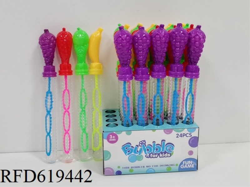 26CM FRUIT BUBBLE STICKS (24 PIECES)
