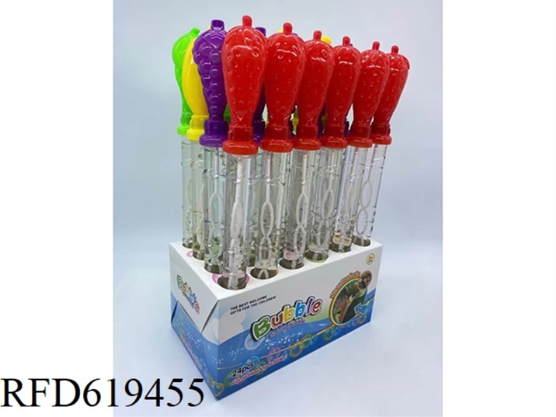 FRUIT BUBBLE STICKS WITHOUT PAINTING (24 PIECES)