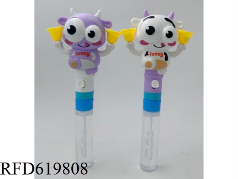 COW RATTLE & BUBBLE WAND