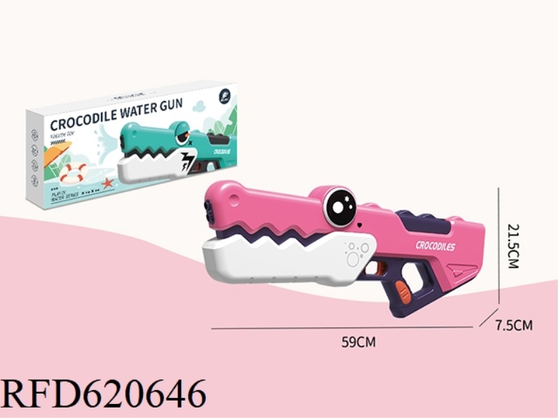 BIG TIDE PLAYING CROCODILE WATER GUN - PINK + GOGGLES