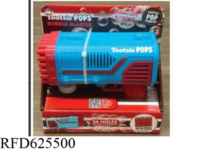 Tootsie POPS 36 Hole Electric Bubble Gun, 1x80ML