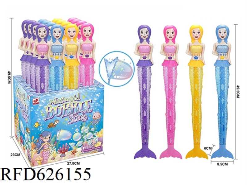 MERMAID BUBBLE WAND 16PCS