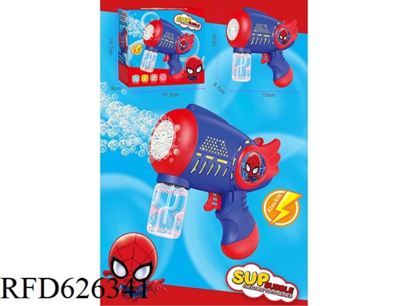 SPIDER-MAN 20-HOLE ELECTRIC BUBBLE GUN