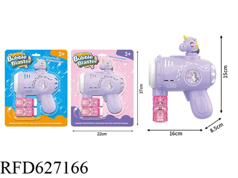 UNICORN ELECTRIC BUBBLE GUN DIY STICKER