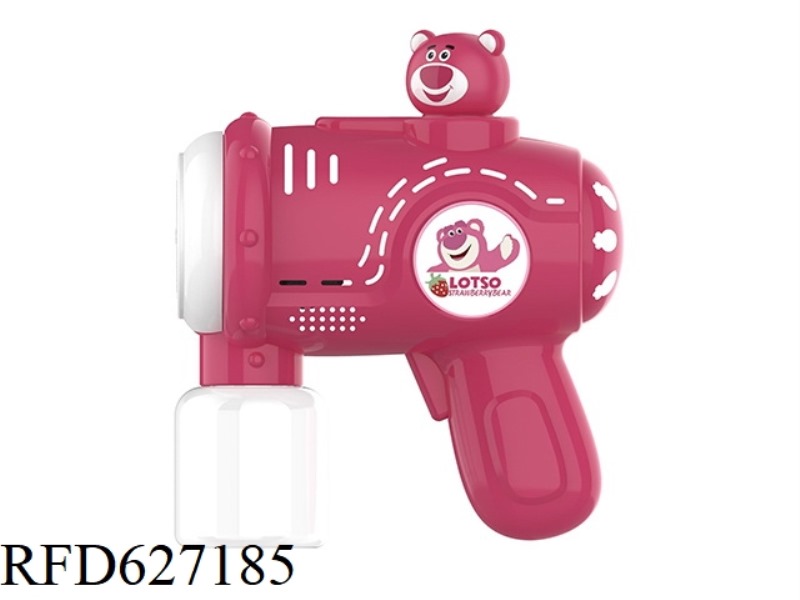 STRAWBERRY BEAR ELECTRIC BUBBLE GUN DIY STICKER