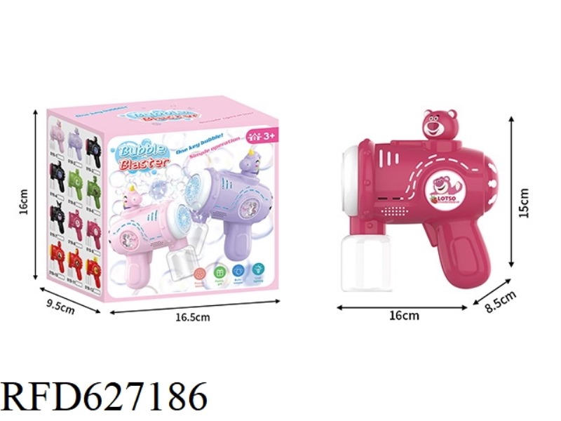 STRAWBERRY BEAR ELECTRIC BUBBLE GUN DIY STICKER