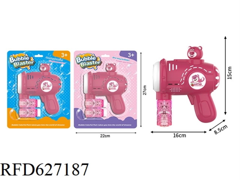 STRAWBERRY BEAR ELECTRIC BUBBLE GUN DIY STICKER
