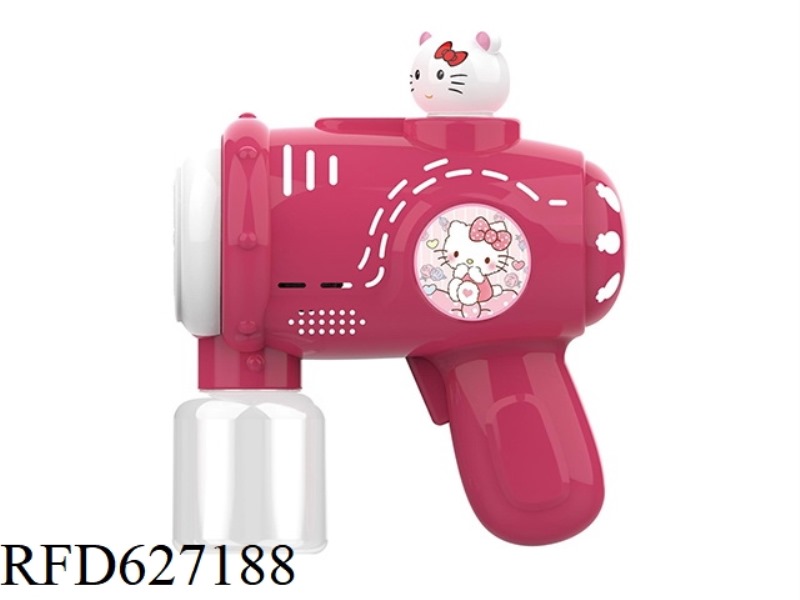 HELLO CAT ELECTRIC BUBBLE GUN DIY STICKER