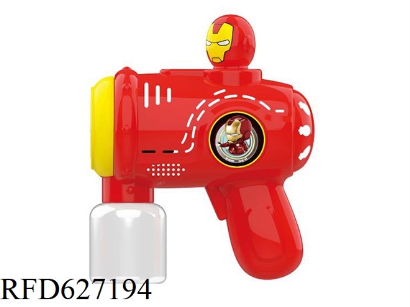 IRON MAN ELECTRIC BUBBLE GUN DIY STICKER