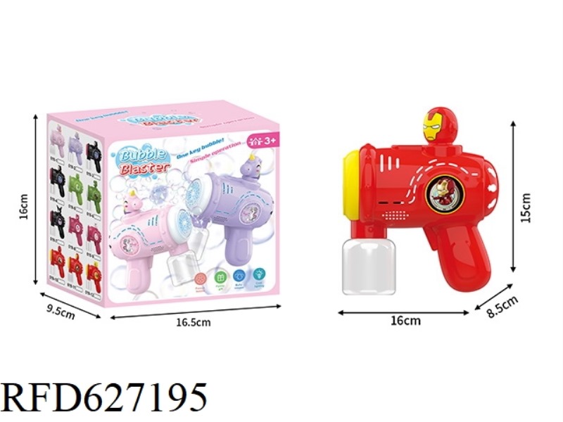 IRON MAN ELECTRIC BUBBLE GUN DIY STICKER
