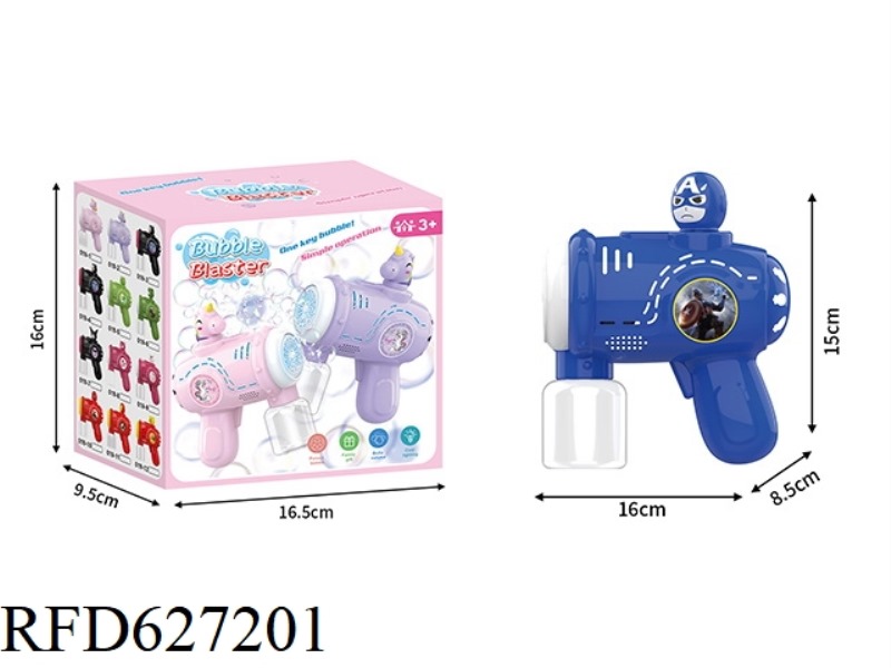 CAPTAIN AMERICA ELECTRIC BUBBLE GUN DIY STICKER