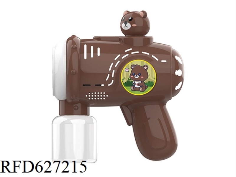 LITTLE BROWN BEAR ELECTRIC BUBBLE GUN DIY STICKER