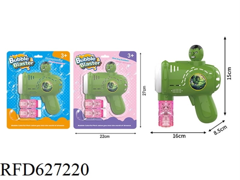 HULK ELECTRIC BUBBLE GUN DIY STICKER