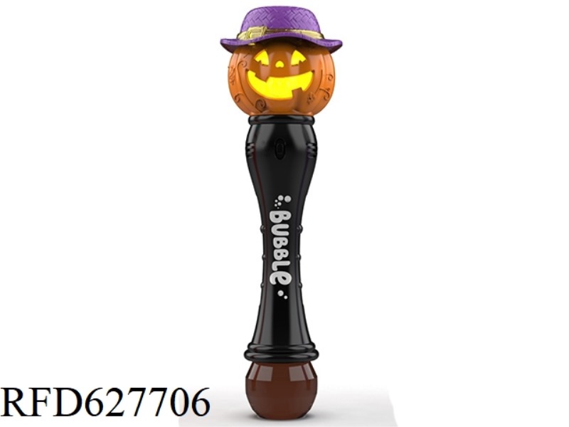 ELECTRIC HALLOWEEN PUMPKIN BUBBLE WAND (WITH LIGHTS AND MUSIC)