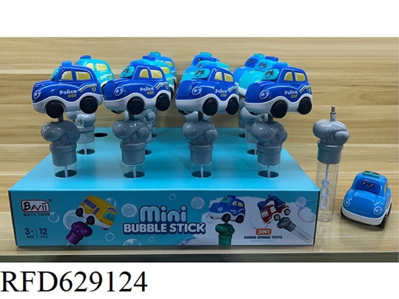 INERTIAL POLICE CAR BUBBLE ROCKER (3 IN 1) 12PCS