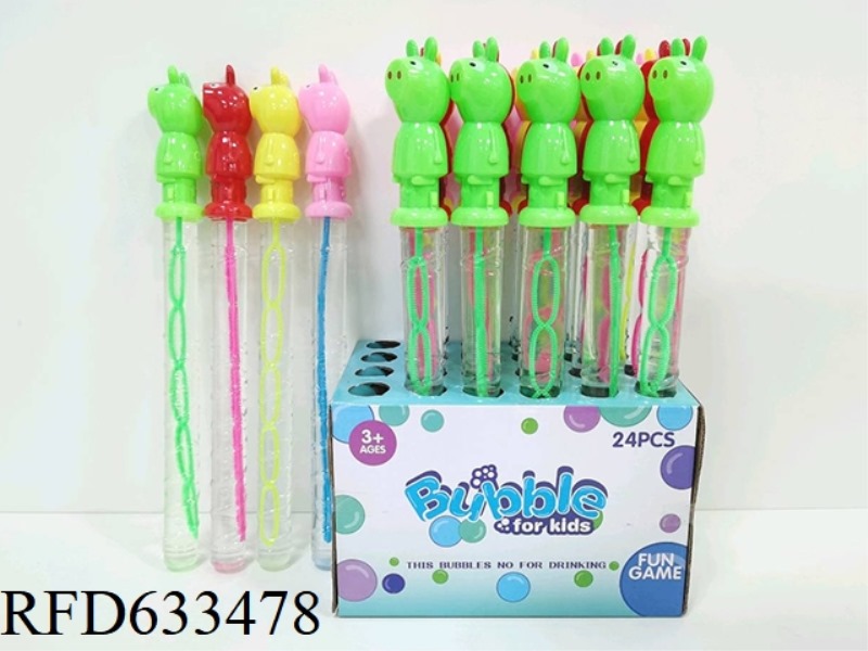 FLAT-BILLED PIG BUBBLE STICK 24PCS