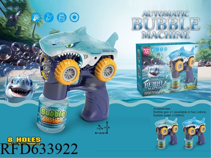 8 HOLE SHARK CAR BUBBLE GUN EYES WITH LIGHTS