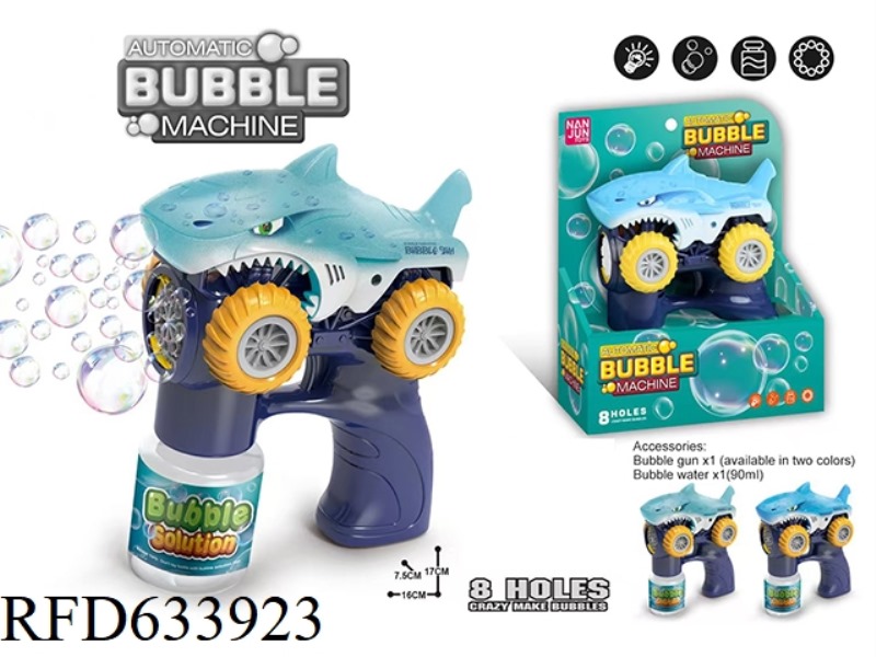 8 HOLE SHARK CAR BUBBLE GUN EYES WITH LIGHTS