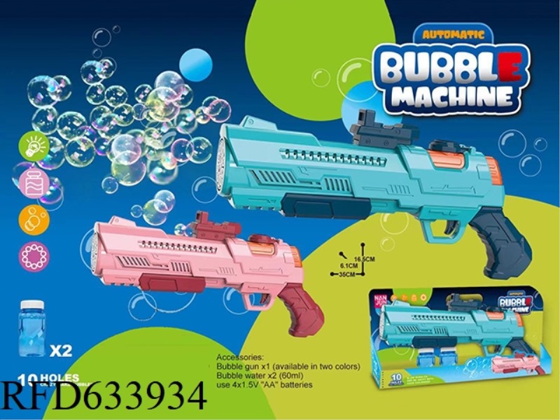 10 HOLE SPACE BUBBLE LONG GUN WITH LIGHTS