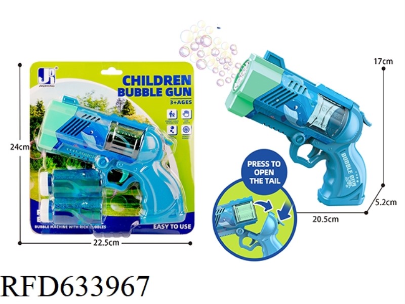 ELECTRIC 8-HOLE LIGHT MARINE THEMED REVOLVER BUBBLE GUN