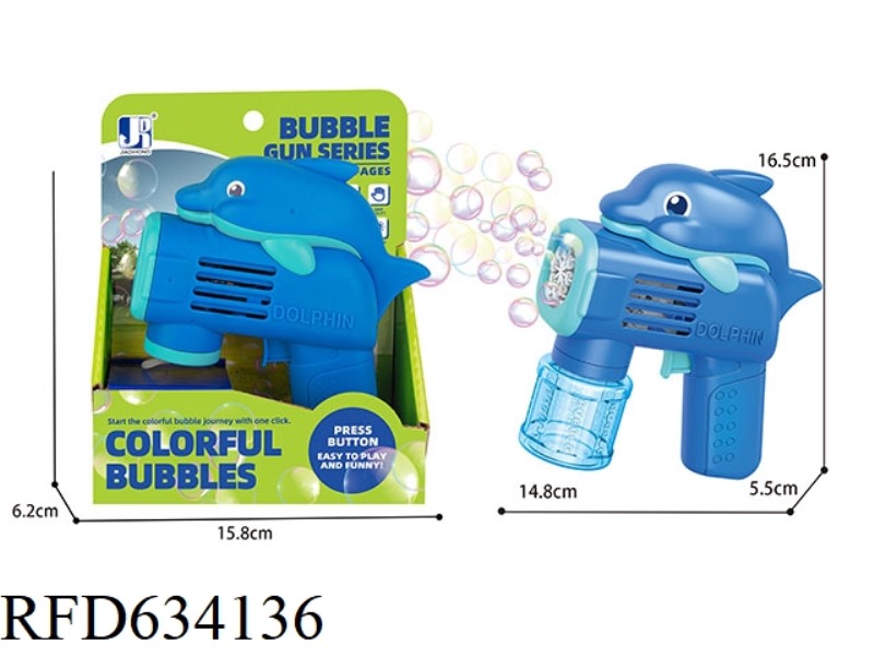 8-HOLE LIGHT DOLPHIN BUBBLE GUN