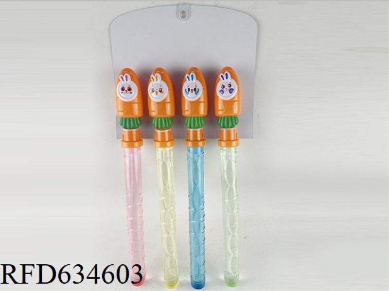 RABBIT, RADISH, BUBBLE STICK, 4 PIECES PER PLATE