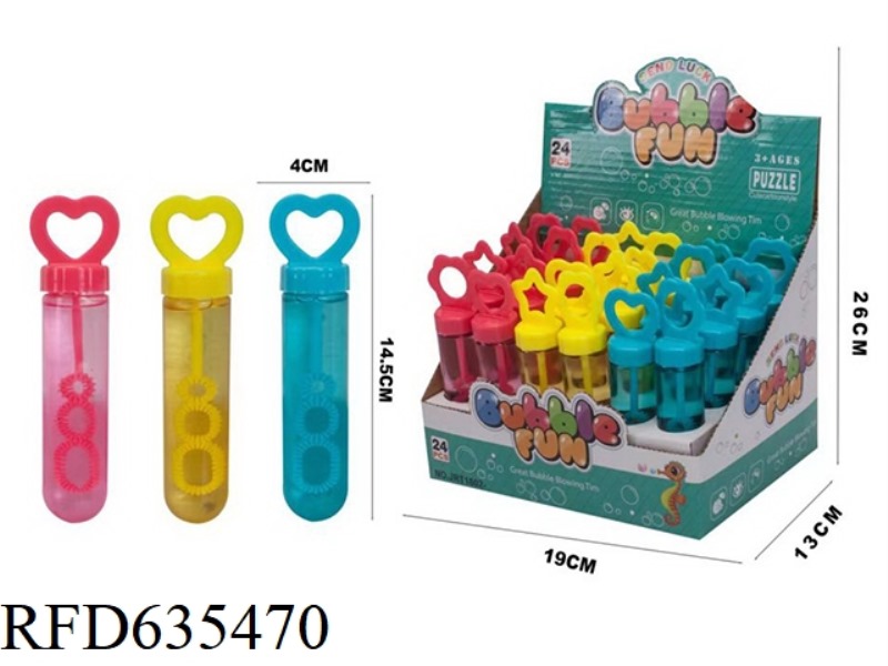 HEART SHAPED BUBBLE WAND 24PCS