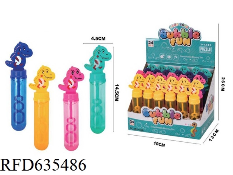 DINOSAUR BUBBLE WAND 24PCS