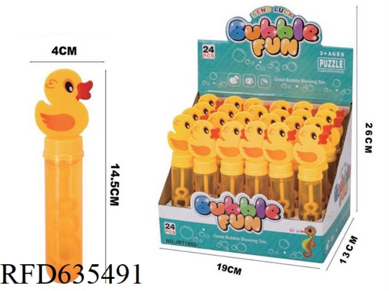 BEAK LITTLE YELLOW DUCK BUBBLE STICK 24PCS