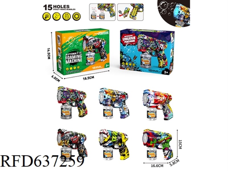 GRAFFITI 15 HOLE BUBBLE GUN