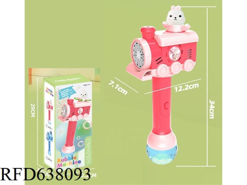 THE RABBIT SPINS ITS OWN ELECTRIC BUBBLE WAND