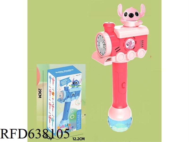 PINK STITCH AUTOMATIC SPINNING ELECTRIC BUBBLE WAND