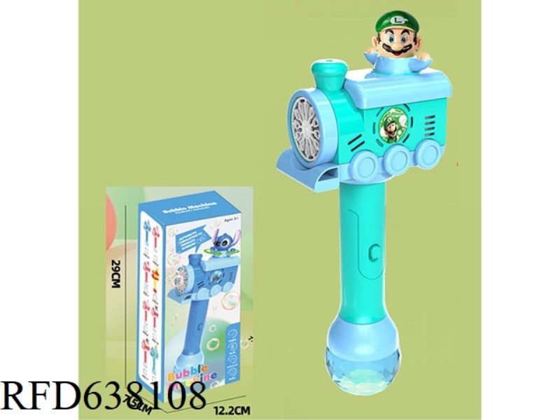 GREEN MARIO AUTOSPIN ELECTRIC BUBBLE WAND