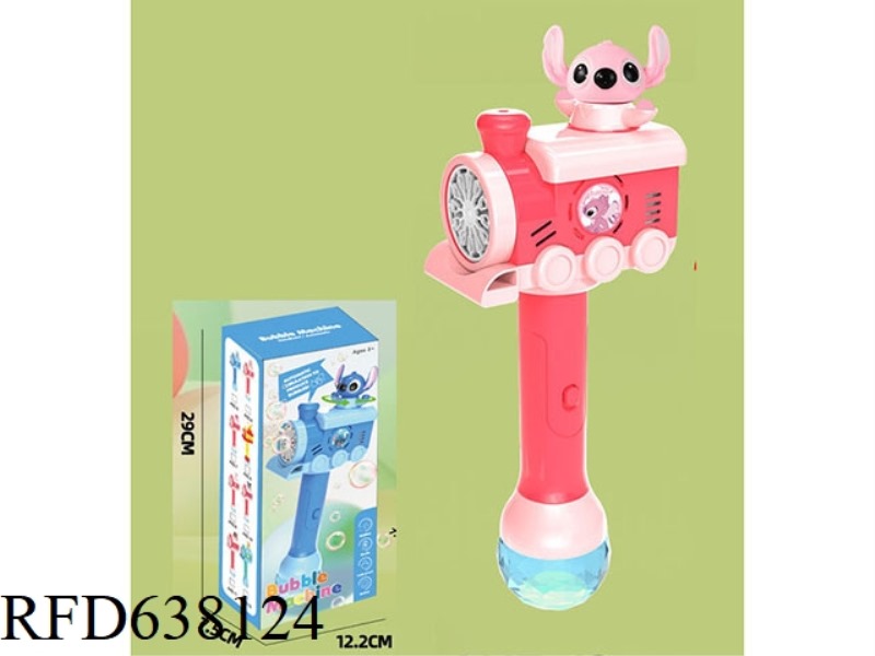 LIGHT MUSIC PINK STITCH AUTOMATIC ROTATING ELECTRIC BUBBLE WAND