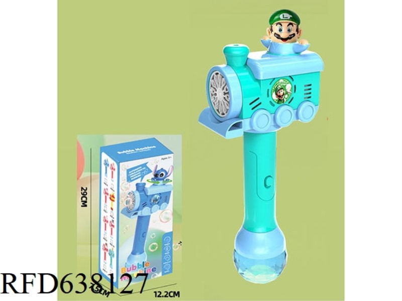LIGHT MUSIC GREEN MARIO AUTO SPIN ELECTRIC BUBBLE WAND