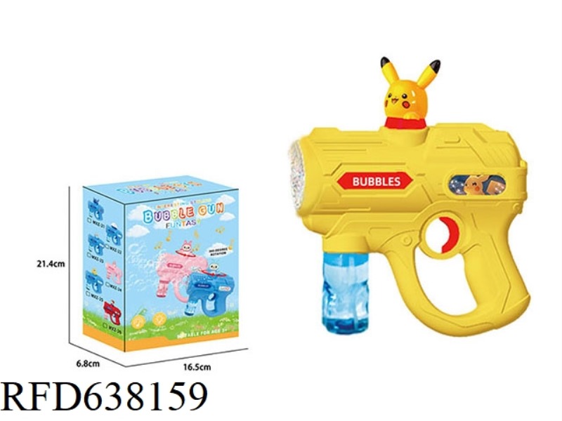 LIGHT MUSIC PIKACHU AUTOMATIC ROTATING ELECTRIC BUBBLE GUN
