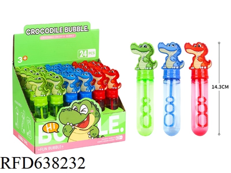 ALLIGATOR BUBBLE WAND, BOX OF 24PCS, 35ML