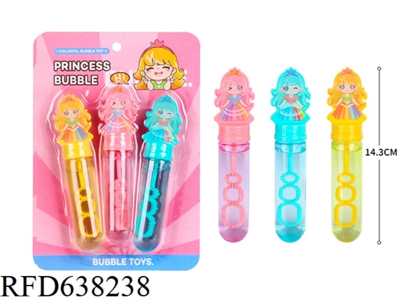 PRINCESS BUBBLE WAND, 3PCS/ TABLET, 35ML